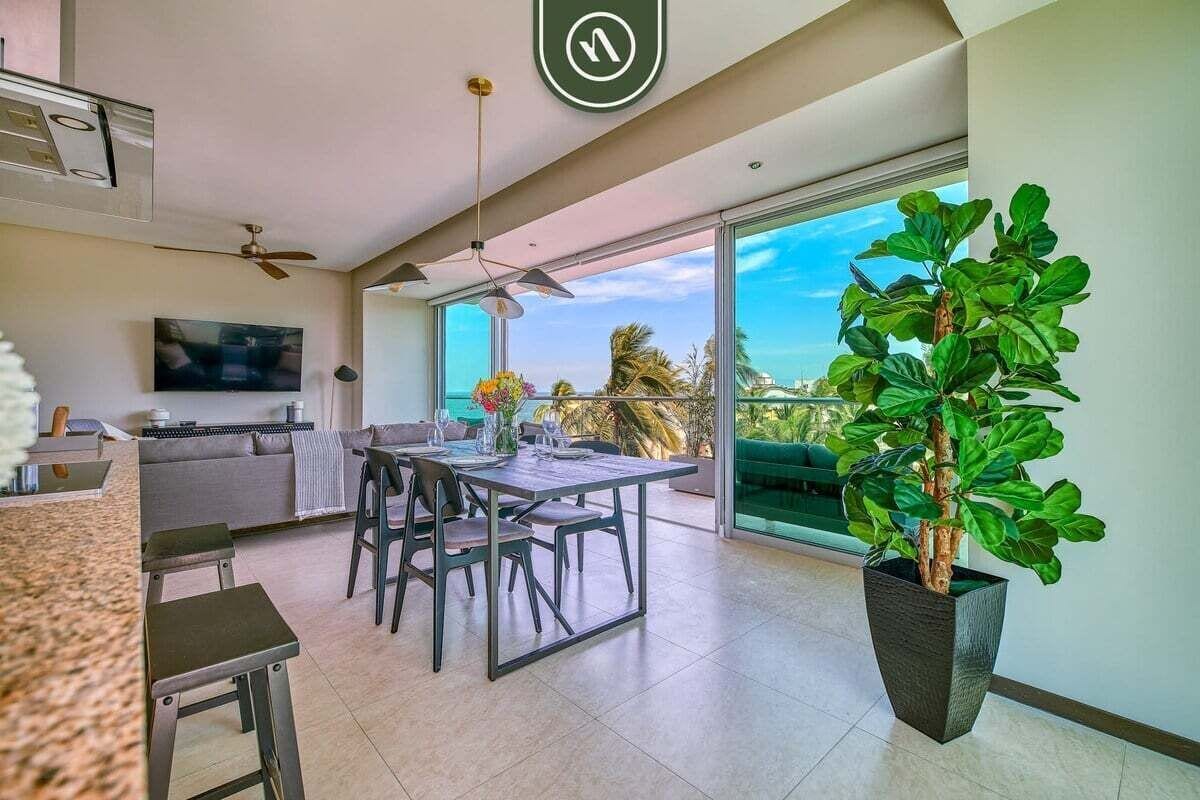 Departamento, varias camas, Terraza, vista al océano (Península T1 3E) | Interior