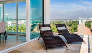 Apartment, Multiple Beds, Kitchen, Ocean View (Shangri-La T5-7B) | Terrace/patio - Luxury Oceanfront 4BR Condo - Pool - Ocean View (Puerto Vallarta)