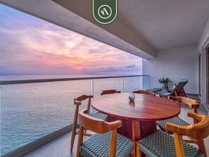 Outdoor dining - Luxury Oceanfront 3 BR Condo - Pools (Puerto Vallarta)
