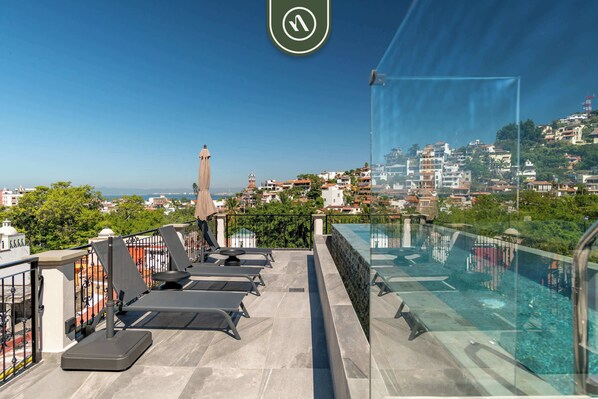Apartment, 1 Queen Bed, Kitchen, Ocean View (Aquiles Serdan 374 03) | Terrace/patio - Centric 1 BR Condo in Zona Romantica - Pool (Puerto Vallarta)