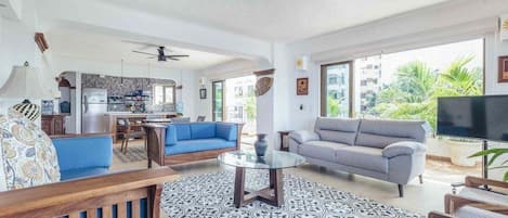 Apartment, Multiple Beds, Pool Access, Ocean View (214-VistadelSol) | Living area