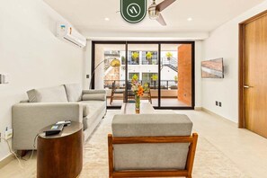 Apartment, Multiple Beds, Balcony, Ocean View (Serenity 302) | Living area - Amazing 2BR Condo in Romantic Zone - Rooftop Pool (Puerto Vallarta)