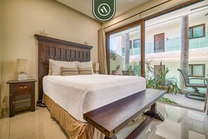 Condo, 1 Queen Bed, Pool Access, Ocean View (Nayri 205) | 1 bedroom, individually decorated, individually furnished, bed sheets