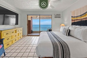 Departamento, varias camas, balcón, vista al océano (Plaza Dorada 603 604) | 3 habitaciones, decoración personalizada y muebles diferentes 