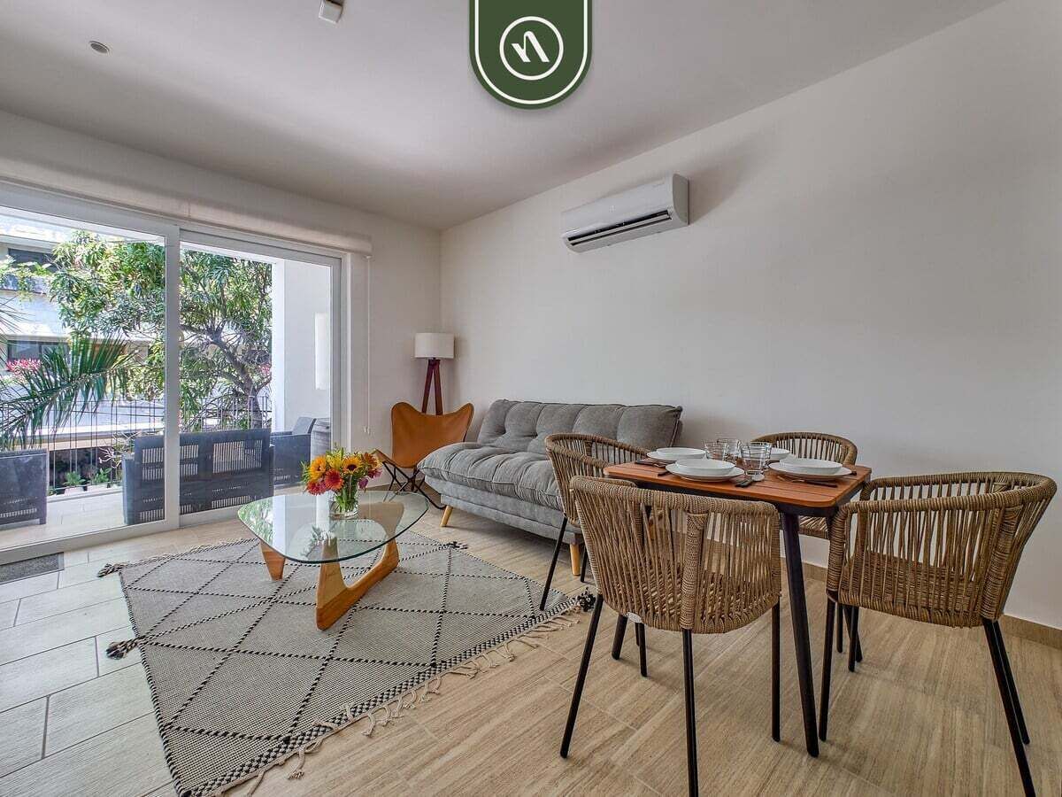 Apartamento, 1 cama King, cozinha, vista para o oceano (Casa Las Palmas 102) | Opções para refeição