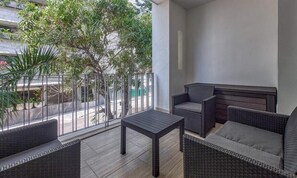 Apartment, 1 King Bed, Kitchen, Ocean View (Casa Las Palmas 102) | Terrace/patio - New 1 BR Condo - Oceanview Pool - 2 min to Beach (Bucerías)