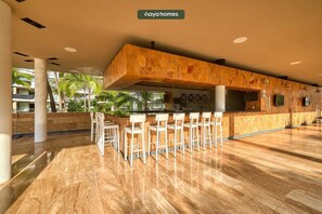 Apartment, Multiple Beds, Kitchen, Beach View (Nima Bay F602) | Bar (on property) - Luxury 2BR Condo in Marina - Pool - Zen Rooftop (Puerto Vallarta)