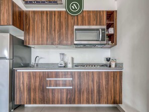 Apartment, 2 Queen Beds, Kitchen, Beach View (Puertarena J22) | Private kitchen | Coffee/tea maker, dining tables - 2BR Condo With Private Terrace - Near to the Beach (Nuevo Nayarit)