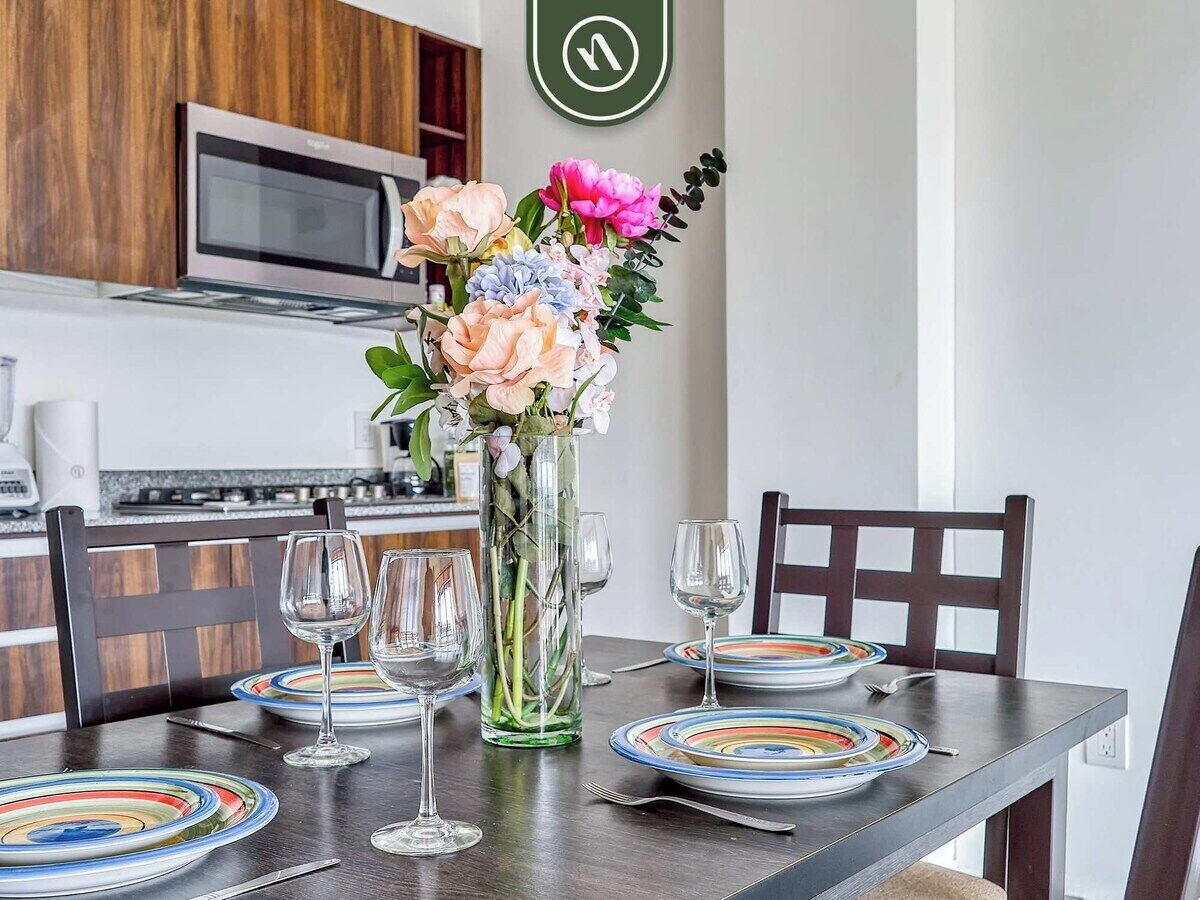 Departamento, 2 camas Queen size, cocina, vista a la playa (Puerta arena J22) | 2 habitaciones, decoración personalizada y muebles diferentes 