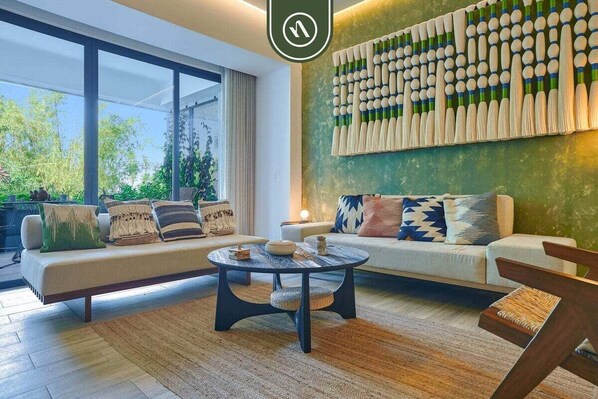 Apartment, Multiple Beds, Terrace, Ocean View (Lofts Delfines 1A) | Living area