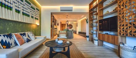 Apartment, Multiple Beds, Terrace, Ocean View (Lofts Delfines 1A) | Living area