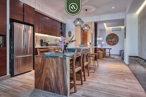 Apartment, Mehrere Betten, Küche, Meerblick (Lofts Delfines 1A) | Speisen