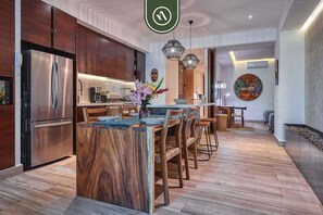 Apartment, Multiple Beds, Terrace, Ocean View (Lofts Delfines 1A) | Private kitchen | Electric kettle - 2BR Condo in Concha Chinas - Breathtaking Views (Puerto Vallarta)