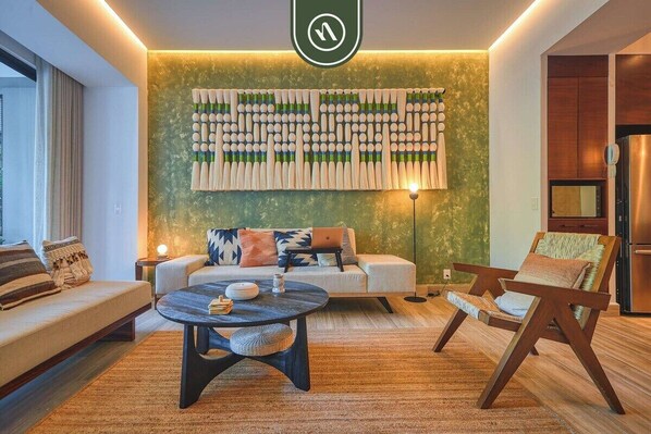 Apartment, Multiple Beds, Terrace, Ocean View (Lofts Delfines 1A) | Living area