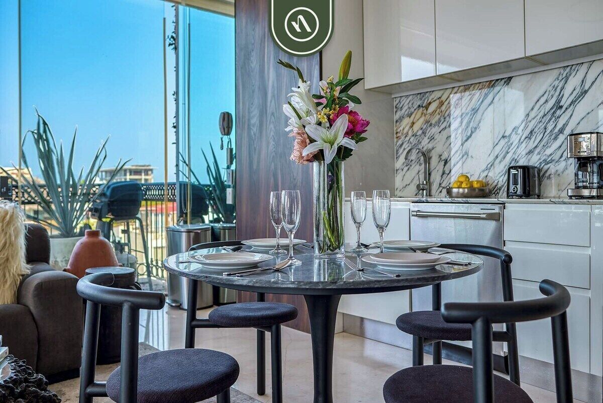 Condo, 1 King Bed with Sofa bed, Terrace, Ocean View (Pier 57 - 505) | 1 bedroom, individually decorated, individually furnished, bed sheets