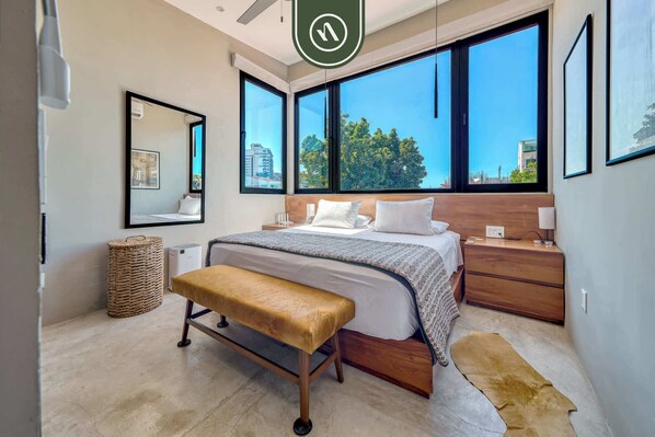 Departamento, 1 cama King size, chimenea, vista a la playa (Casa Lucas PH) | 1 habitación, decoración personalizada y muebles diferentes 