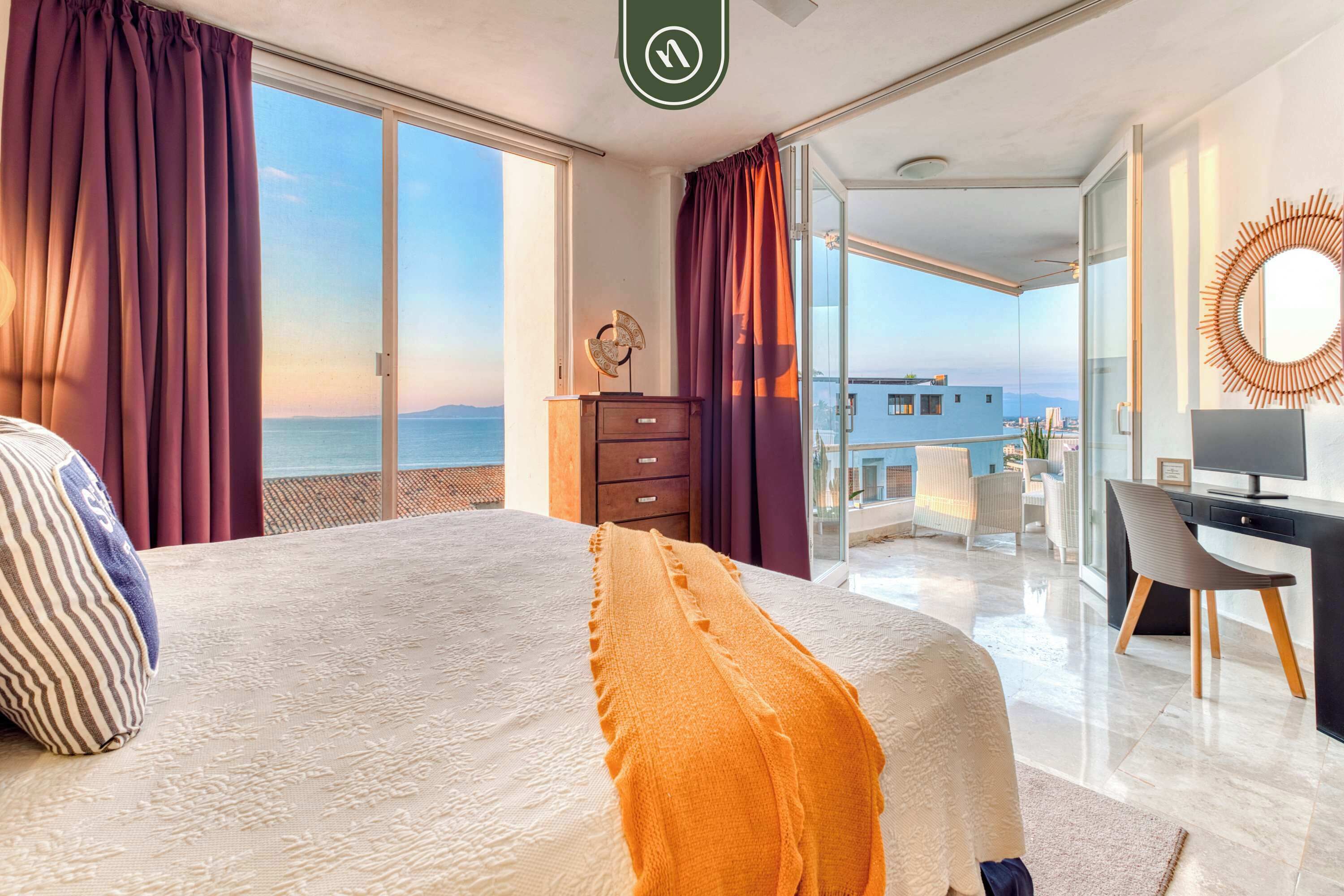 Departamento, varias camas, cocina, vista al océano (Las Peñas de Teresa 303) | 2 habitaciones, decoración personalizada y muebles diferentes 