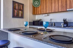 Apartment, Mehrere Betten, Küche, Meerblick (Koralion 4D) | Eigene Küche
