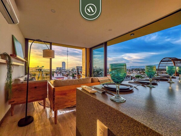 Apartment, Mehrere Betten, Küche, Meerblick (Koralion 4D) | Innenbereich