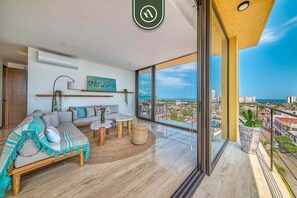 Appartement, Plusieurs lits, cuisine, vue sur lâocĂ©an (Koralion 4D) | Aire de sĂ©jour