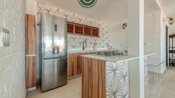 Apartment, Multiple Beds, Kitchen, Ocean View (Sagitario 120 U1) | Private kitchen