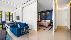 Apartment, 1 King Bed with Sofa bed, Balcony, Ocean View (Pier 57 201) | 1 bedroom, individually decorated, individually furnished, bed sheets