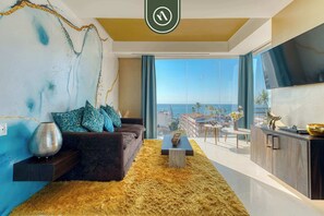 Living area - Amazing 1 BR Condo With Rooftop Pool - Gym - King (Puerto Vallarta)