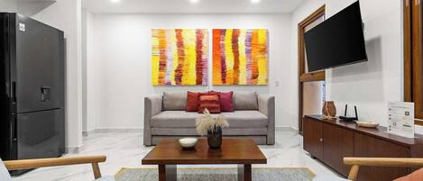 Condo, 1 King Bed with Sofa bed, Pool Access, Ocean View (Luz 203) | Living area
