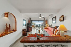 Apartment, Multiple Beds, Kitchen, Ocean View (603-Plaza Mar) | Living area