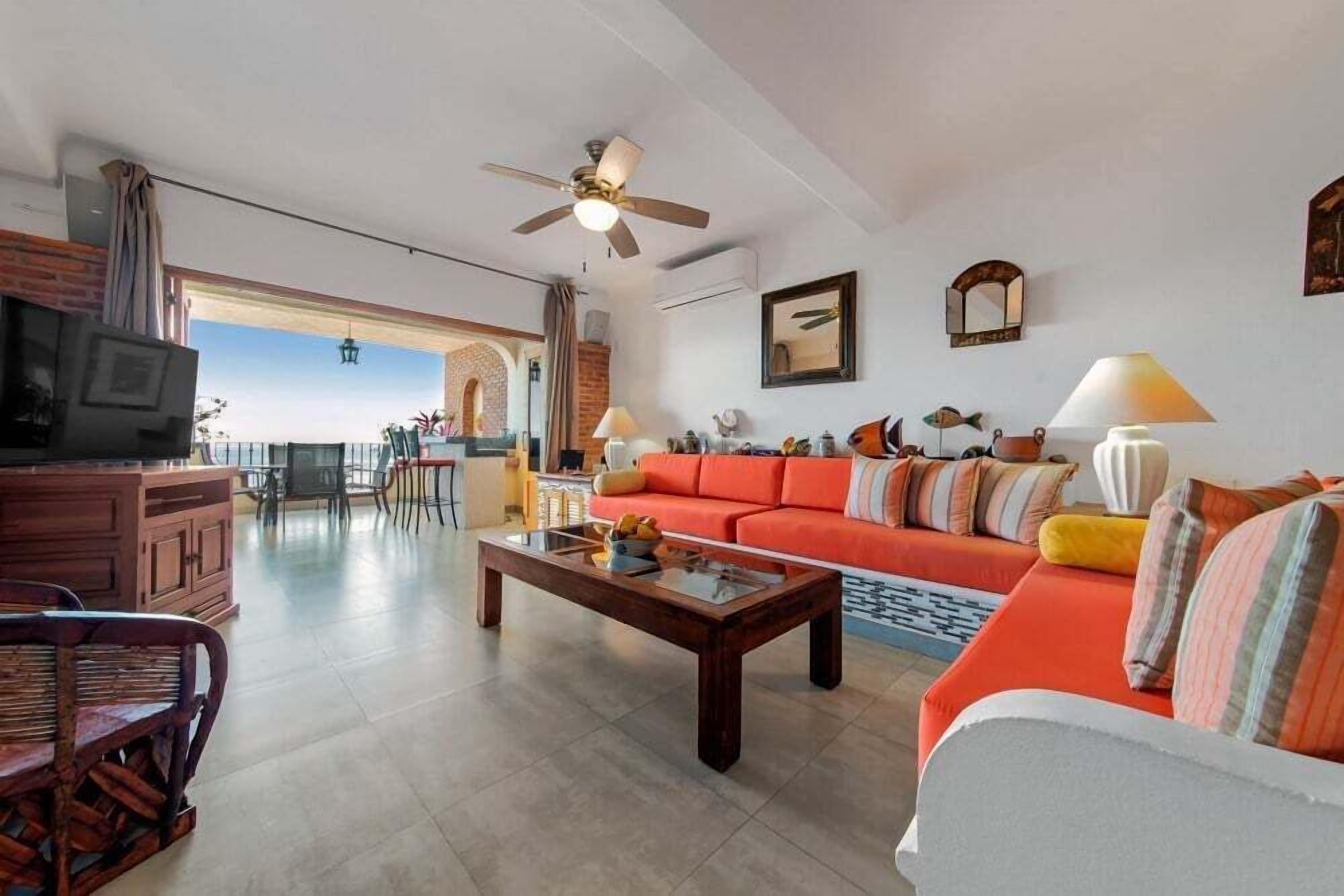 Apartment, Mehrere Betten, Balkon, Meerblick (603 Plaza Mar) | Wohnbereich