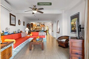 Condo, Multiple Beds, Balcony, Ocean View (603 Plaza Mar) | Living area