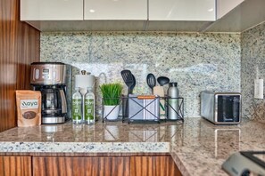 아파트, 침대(여러 개), 주방, 해변 전망 (Verde Mar Living 405) | 전용 주방