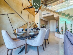 Appartement, Plusieurs lits, cuisine, vue sur l’océan (Soho PV PH1104 Casa del Cielo) | Restauration