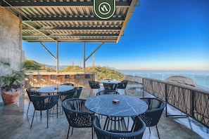 Outdoor dining - 3 BR Condo - Private Terrace and Pool - Oceanview (Puerto Vallarta)