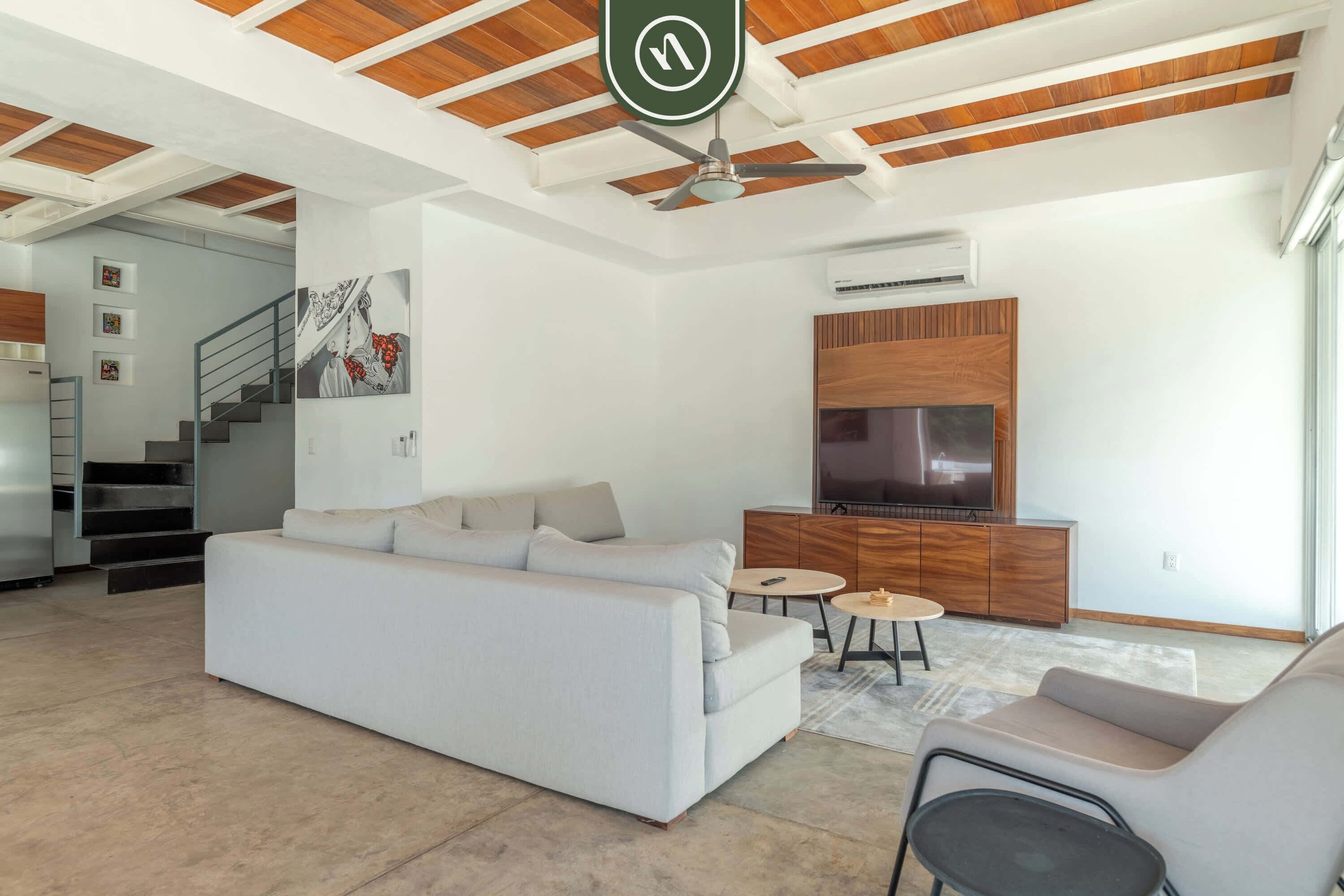 Apartment, Multiple Beds, Hot Tub, Ocean View (The Ava 14) | Living area