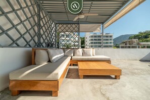 Apartment, Multiple Beds, Hot Tub, Ocean View (The Ava 14) | Terrace/patio