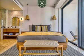 Studio Suite, 1 King Bed, Balcony, City View (Nomada 5D) | 1 bedroom, individually decorated, individually furnished, bed sheets - Luxury Studio in Romantic Zone - Infinity Pool (Puerto Vallarta)