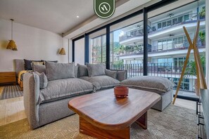 Studio Suite, 1 King Bed, Balcony, City View (Nomada 5D) | Living area - Luxury Studio in Romantic Zone - Infinity Pool (Puerto Vallarta)