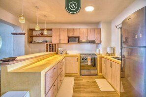 Condo, Multiple Beds, Pool Access, Ocean View (Vista del Sol 811) | Private kitchen | Electric kettle, dining tables - Brand New 2BR Condo With Oceanview - Terrace (Puerto Vallarta)
