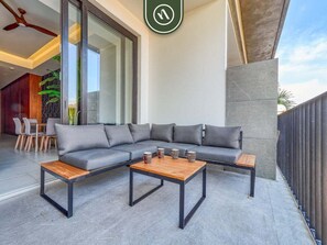 Apartment, 1 Queen-Bett, Whirlpool, Meerblick (Madero 320 B103) | Terrasse/Patio