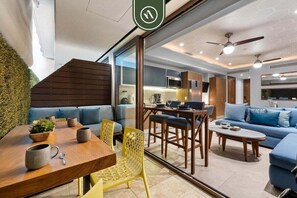 Studio, 1 King Bed, Kitchen (Pacifica 207) | Dining - Elegant Studio in Romantic Zone - Rooftop Pool (Puerto Vallarta)