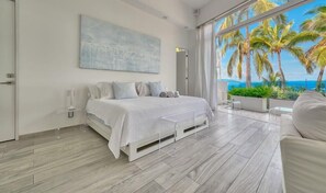 Apartment, 1 King Bed, Kitchen, Ocean View (Orchid-S2) | 1 bedroom, individually decorated, individually furnished, bed sheets