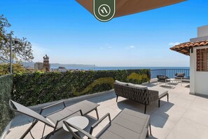 Leilighet, flere senger, kjøkken, havutsikt (Casa Galeana 202) | Terrasse/patio