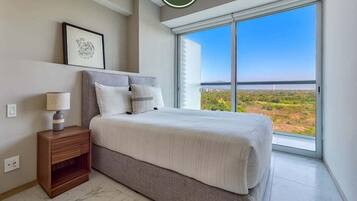 Apartment, Multiple Beds, Pool Access, Ocean View (Maritima Golf 5U) | 3 bedrooms, individually decorated, individually furnished, bed sheets