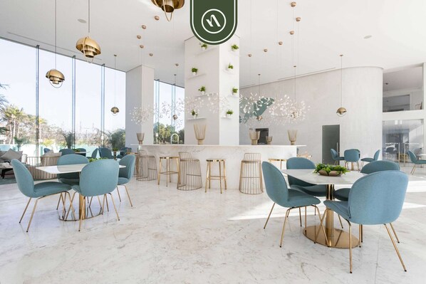 Appartement, Plusieurs lits, cuisine, vue sur l’océan (Maritima Golf 5U) | Restauration