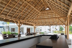 Appartement, meerdere bedden, toegang tot zwembad, uitzicht op zwembad (Quinta San Miguel 101 T1) | Buiten dineren