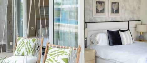 Bloc d'apartaments, diversos llits, cuina, vistes a la piscina (Quinta San Miguel T1 101) | 2 dormitoris, decoració individual, mobiliari individual i roba de llit