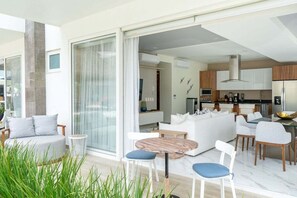 Appartement, meerdere bedden, toegang tot zwembad, uitzicht op zwembad (Quinta San Miguel 101 T1) | Buiten dineren