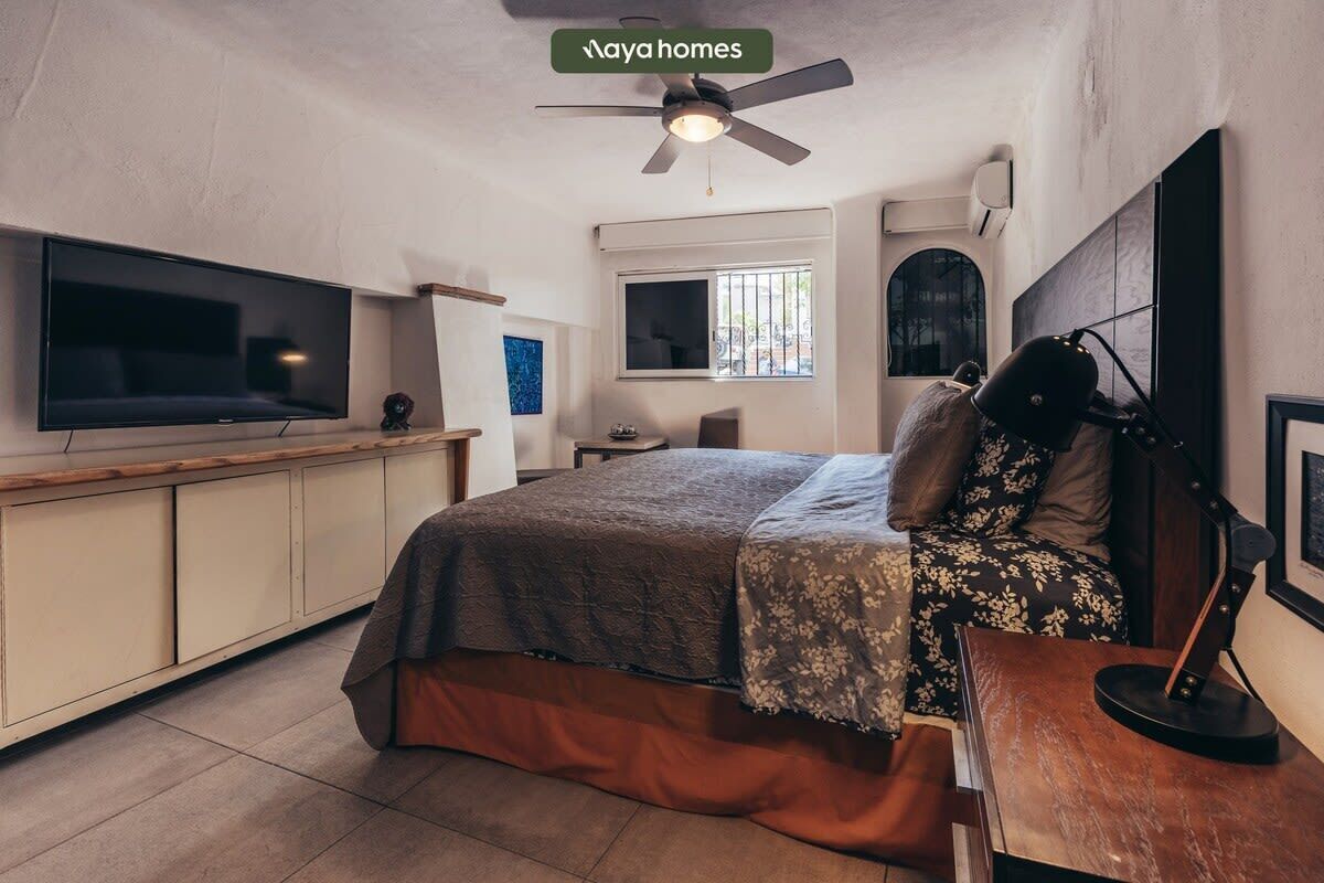 Departamento, varias camas, cocina, vista al océano (La Palapa 106) | 2 habitaciones, decoración personalizada y muebles diferentes 