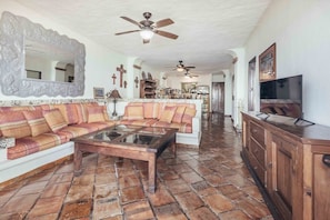 Apartment, Multiple Beds, Kitchen, Ocean View (908-VistadelSol) | Living area